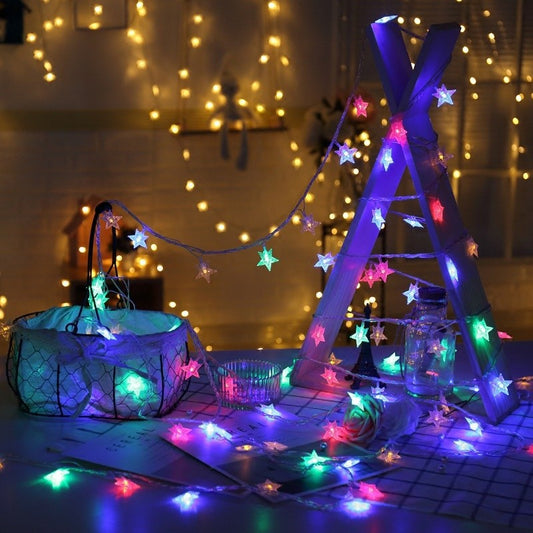 Room layout led lantern flashing string lights starry