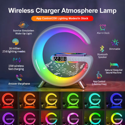 Intelligent LED Lamp with Wireless Charging