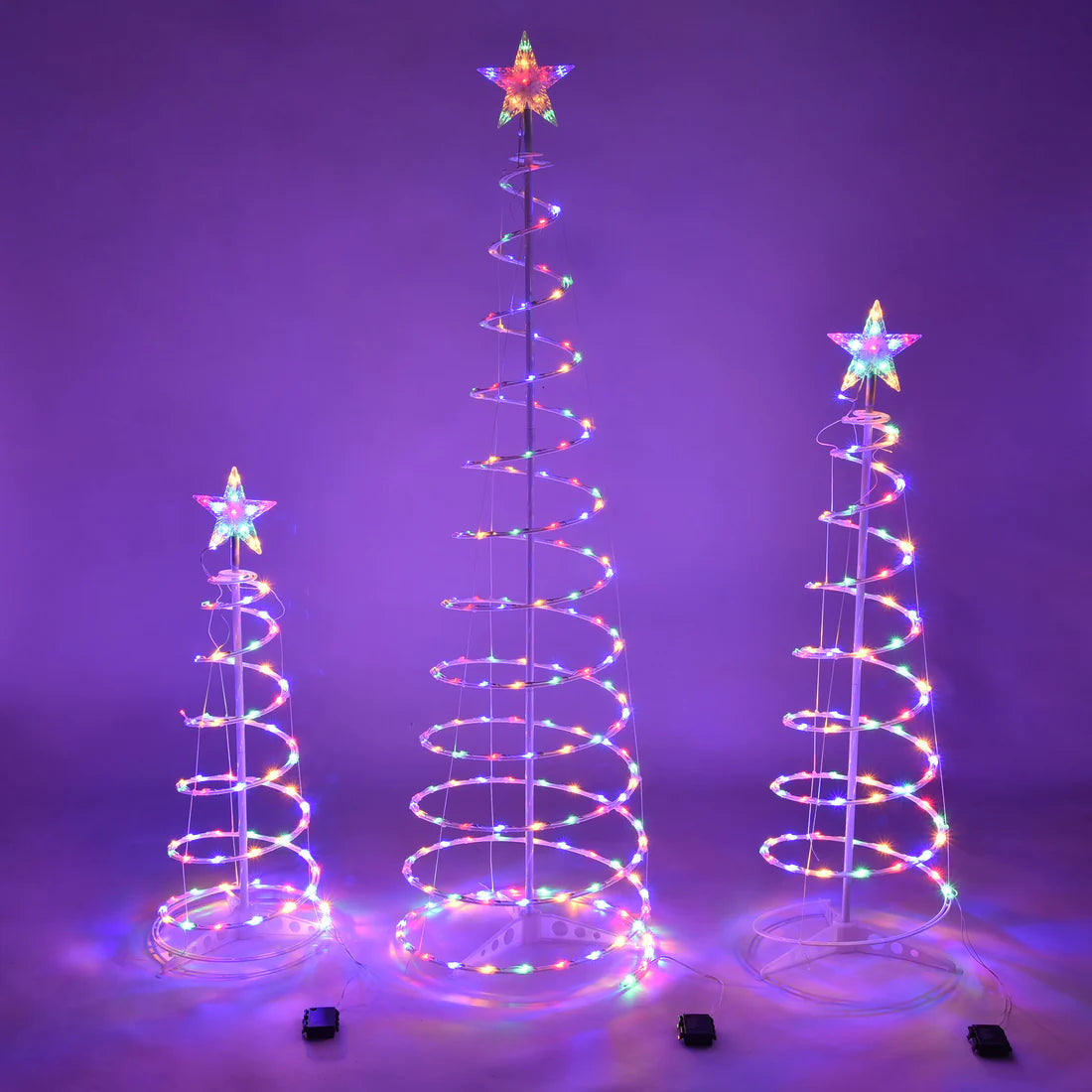 LED Spiral Christmas Tree for Christmas Decorations - Merry Christmas Tree