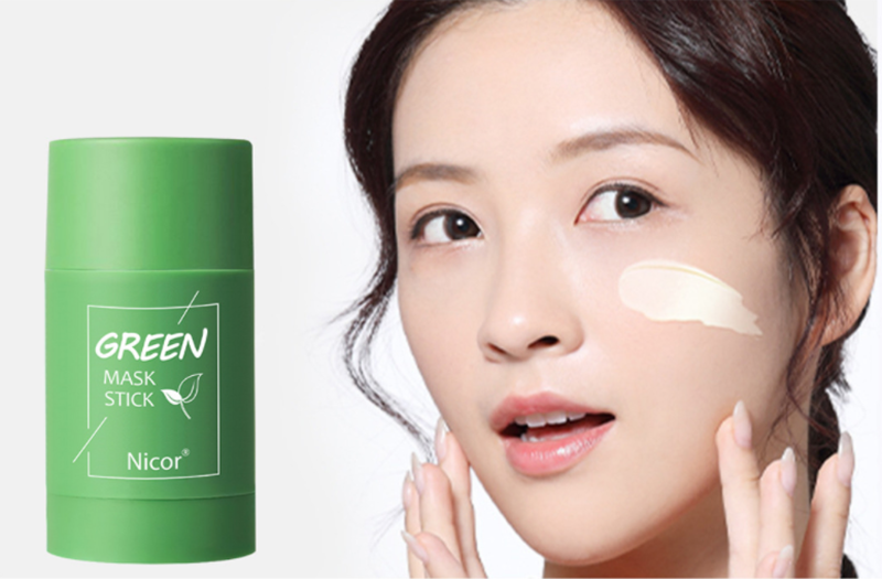 Cleansing Green Tea Mask Clay Stick Oil Control | Anti-Acne Whitening Seaweed Mask Skin Care