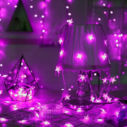 Room layout led lantern flashing string lights starry