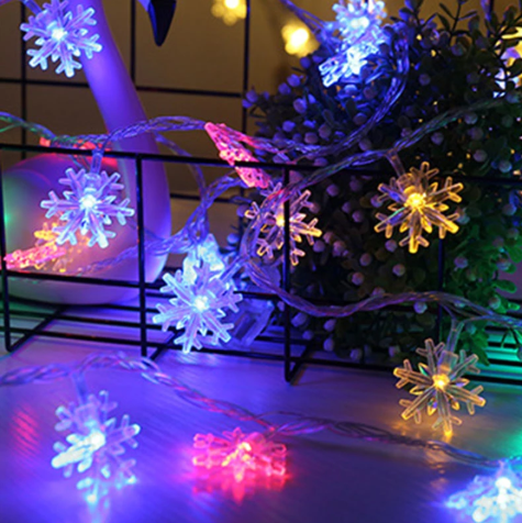 LED Small Flashing Lights with Small Stars Decoration